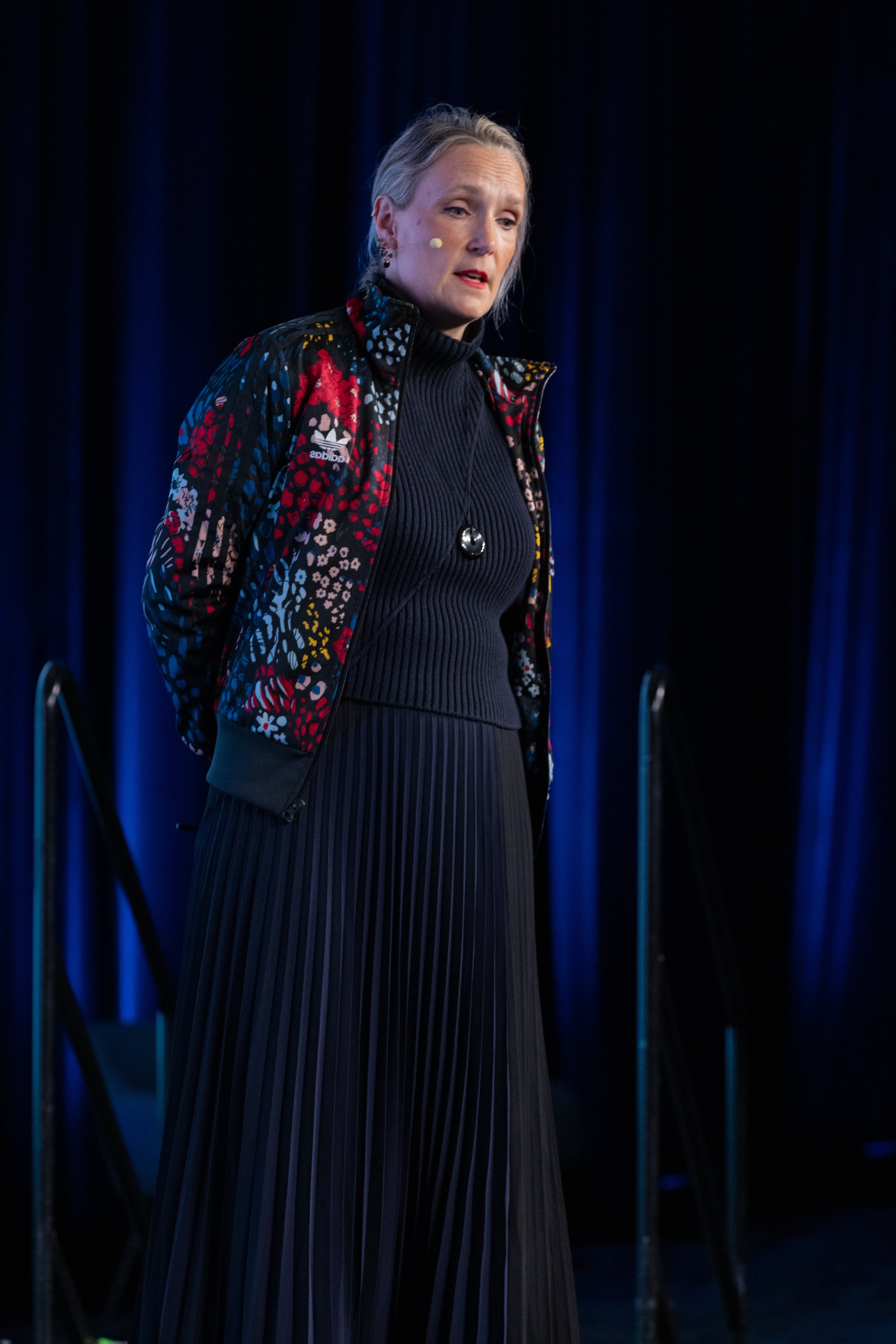 Jess Spiring speaking on stage
